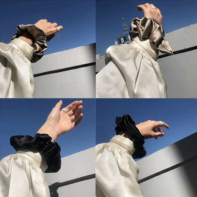 シルク100% シュシュ